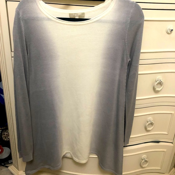 Joan Vass Tops - Grey white tunic size medium